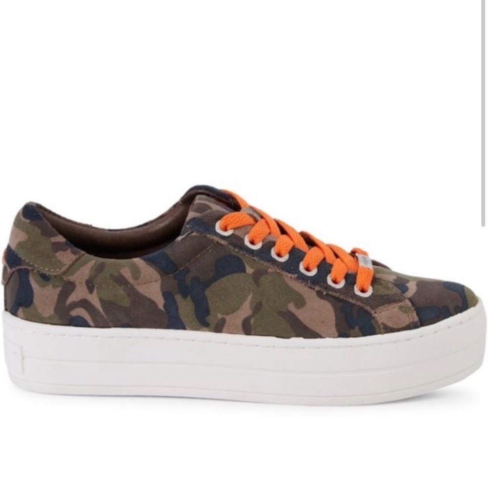 J Slides Camo Orange Sneakers
